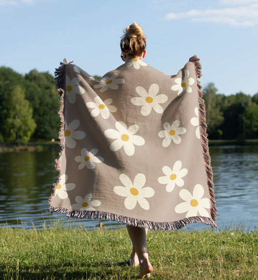 Blooming Desert Daisy Woven Blanket