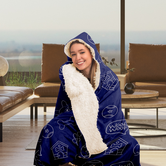 Frenchie Comfort Hooded Blanket