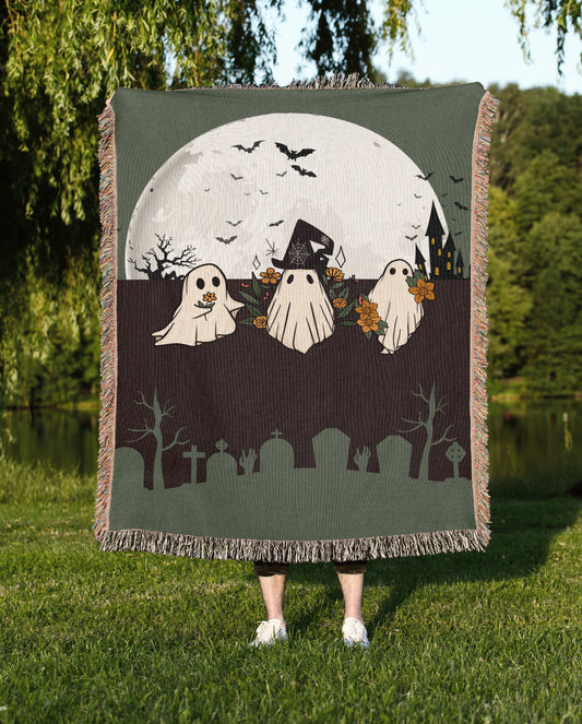 Haunted Hues Woven Blanket