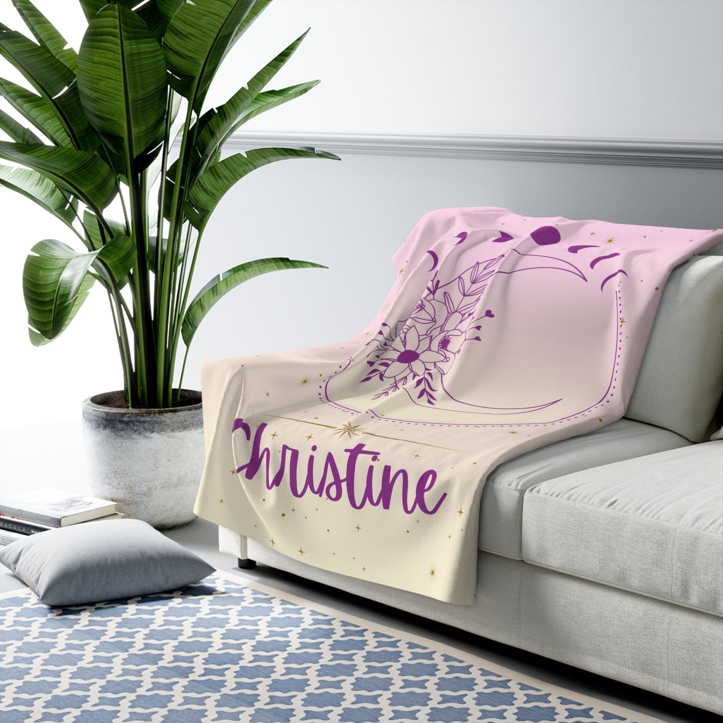 Personalized Moonbeam Fleece Blanket