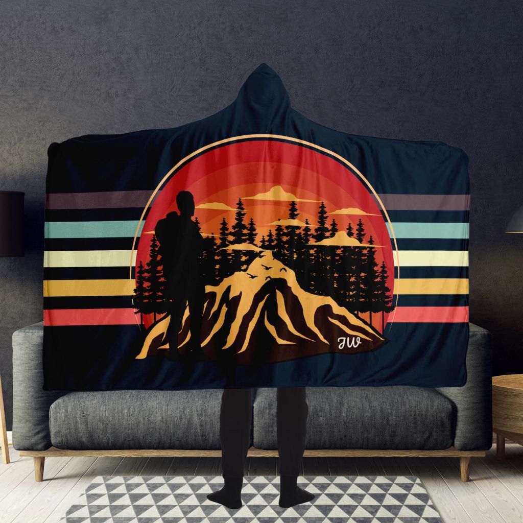 Personalized Sunset Trail Hooded Blanket (Men/Women Styles Available)