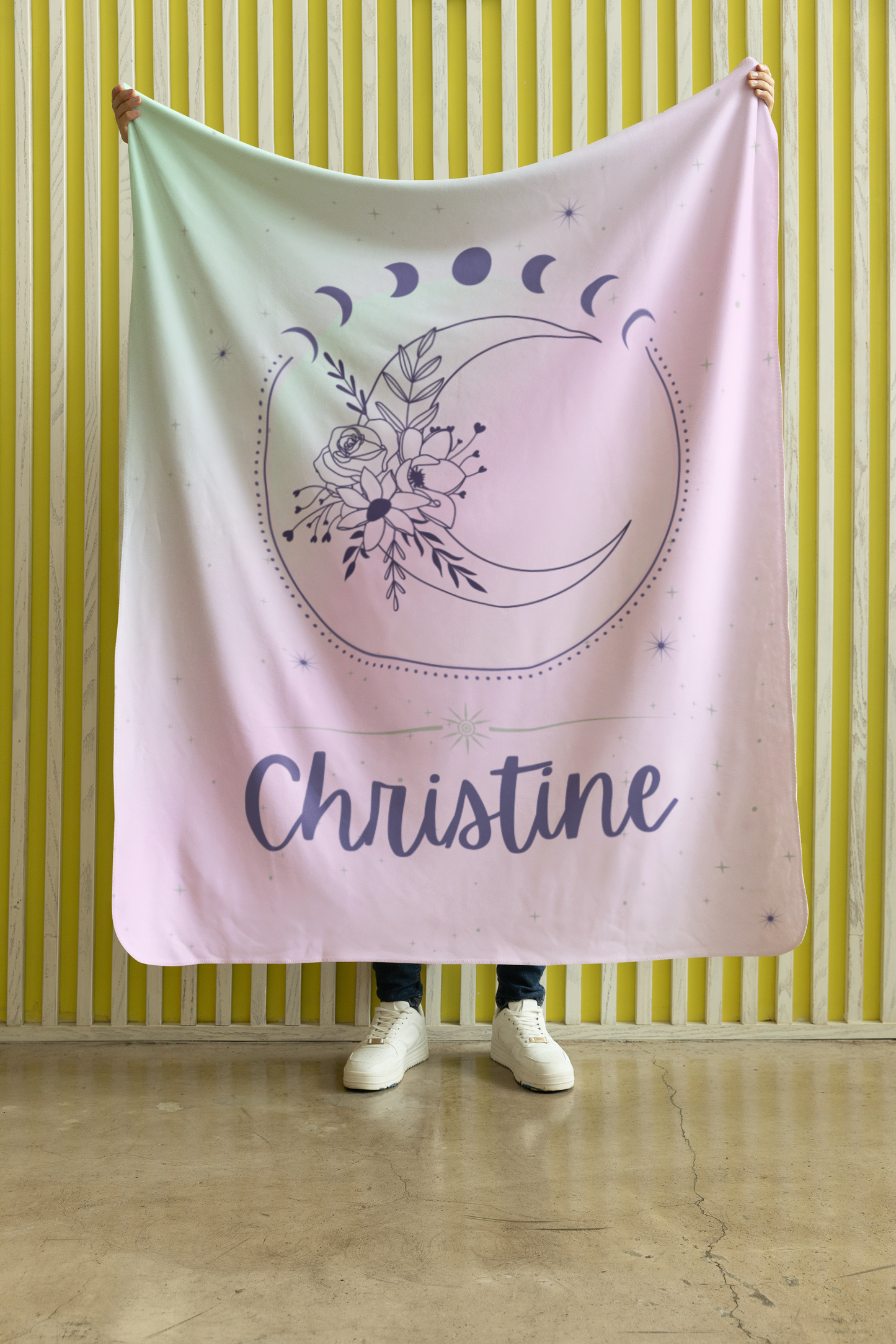 Personalized Moonbeam Fleece Blanket