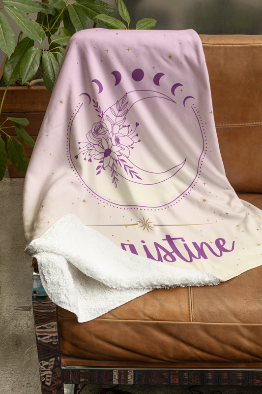 Personalized Moonbeam Fleece Blanket